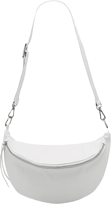 Geantă de umar si talie SH Leder Greta G747 de damă, din piele naturală, 37 x 21 cm, alba [2]