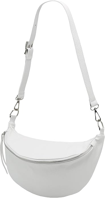 Geantă de umar si talie SH Leder Greta G747 de damă, din piele naturală, 37 x 21 cm, alba [3]