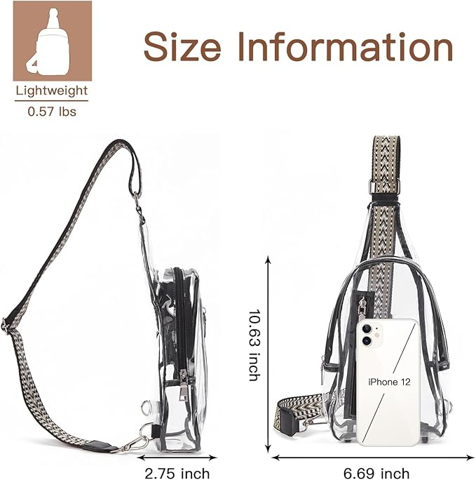 Geanta de umar Telena, transparentă, unisex [4]