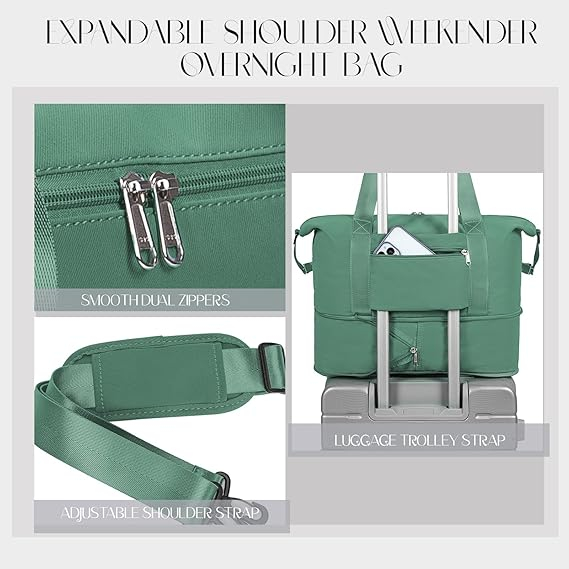 Geanta de voiaj Hayayu Ryanair, 40 x 20 x 25 cm, verde [5]