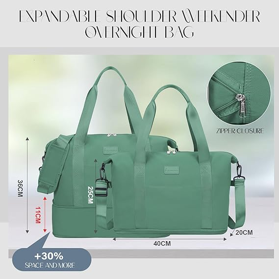 Geanta de voiaj Hayayu Ryanair, 40 x 20 x 25 cm, verde [4]