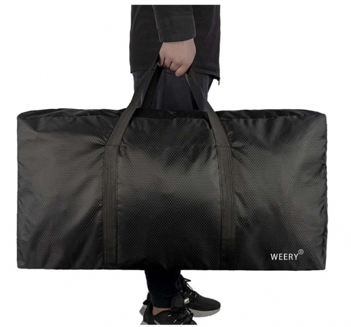 Geanta de voiaj mare WEERY, impermeabila, pliabila, neagra, 96L [5]