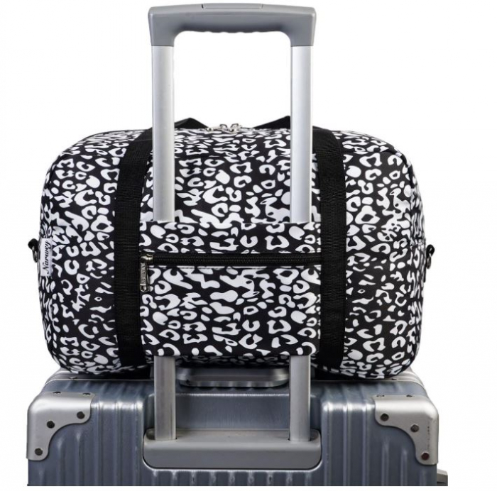 Geanta de voiaj Narwey 3201 Ryanair, 40 x 19 x 25 cm, leopard alb/negru [5]