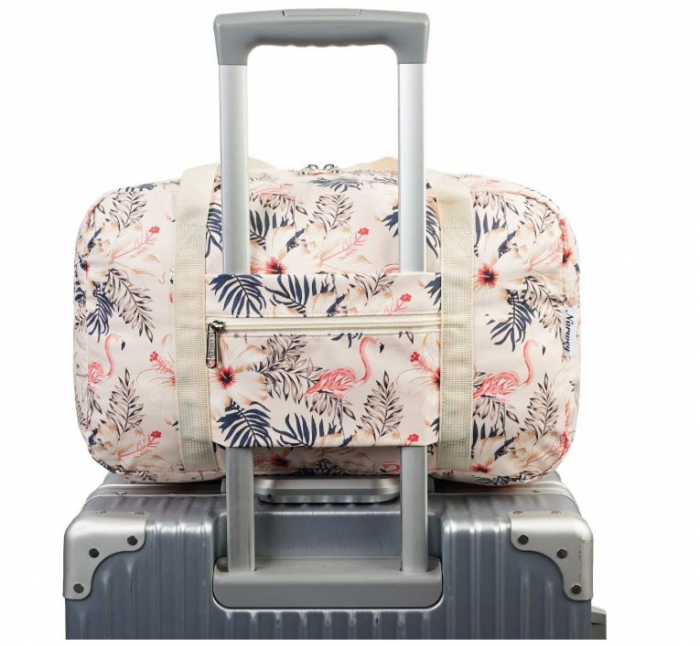 Geanta de voiaj Narwey Ryanair, 40 x 19 x 25 cm, alb, model flamingo [4]