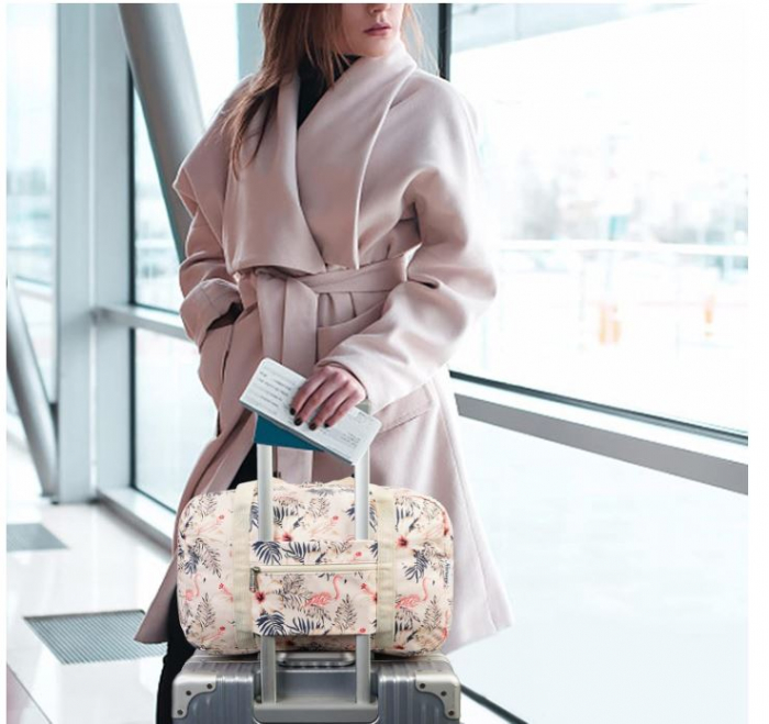 Geanta de voiaj Narwey Ryanair, 40 x 19 x 25 cm, alb, model flamingo [6]