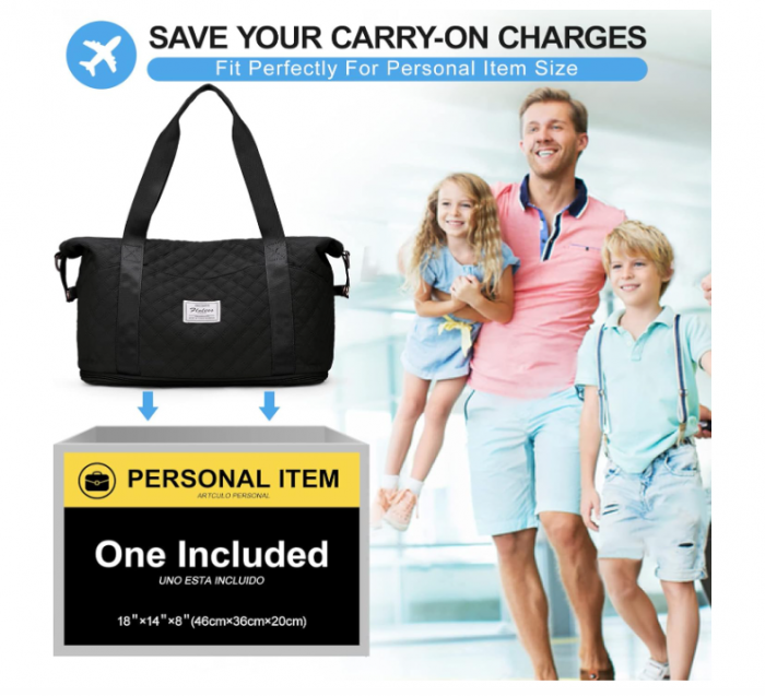 Geantă de voiaj SEAFEW, 40 x 20 x 25 cm, negru [2]
