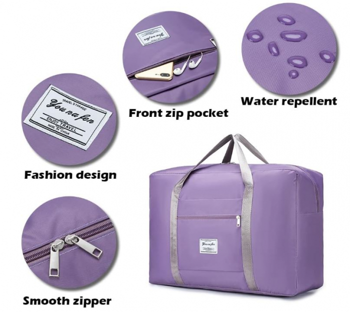 Geanta de voiaj SPAHER, pliabila, 55 x 40 x 20 cm, negru [5]