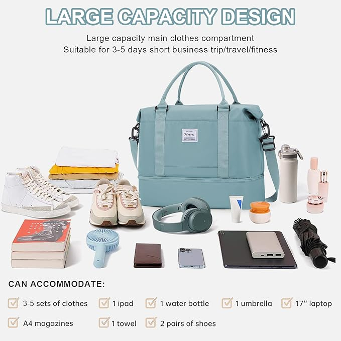 Geanta de voiaj/sport WEPLAN, 45 x 36 x 20 cm, verde [3]