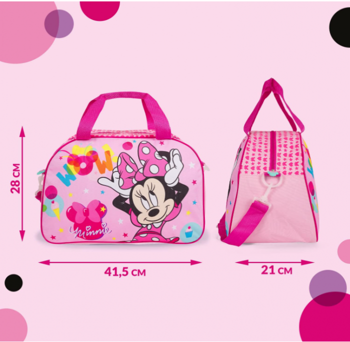 Geantă Minnie Mouse pentru fetițe  28x41x21 cm, Roz [4]