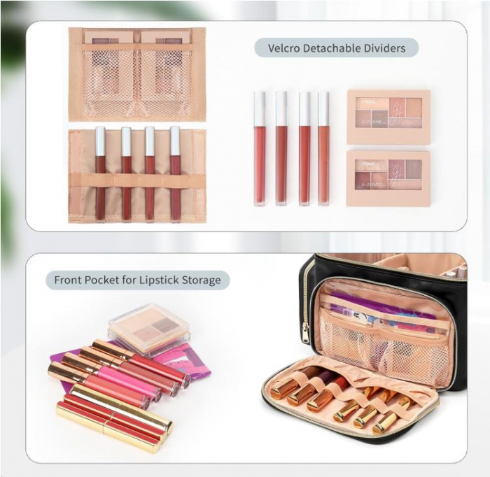 Geanta organizatoare pentru cosmetice Relavel, neagra [4]