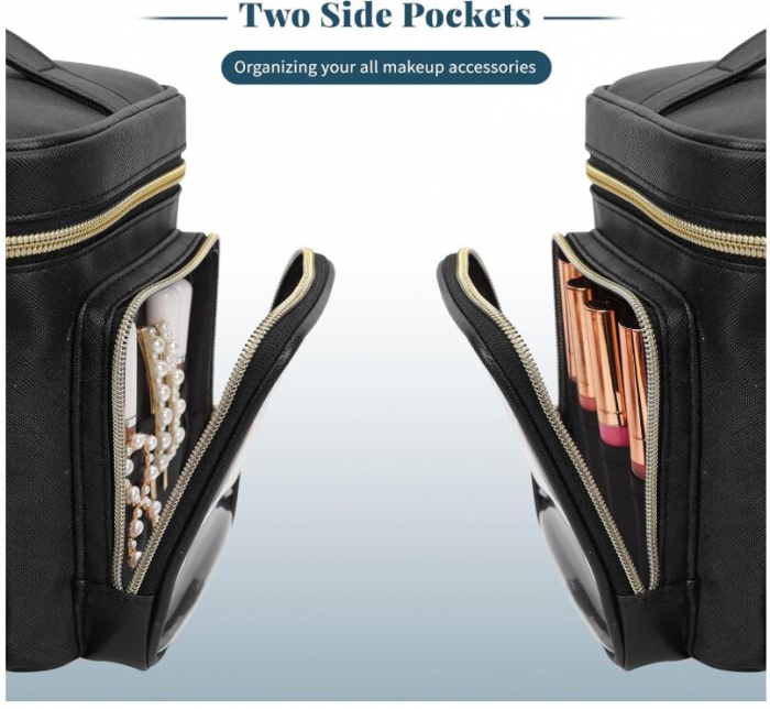 Geanta organizatoare pentru cosmetice Relavel, neagra [5]