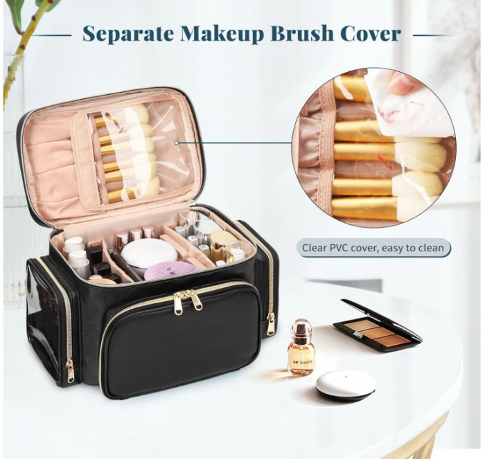 Geanta organizatoare pentru cosmetice Relavel, neagra [3]