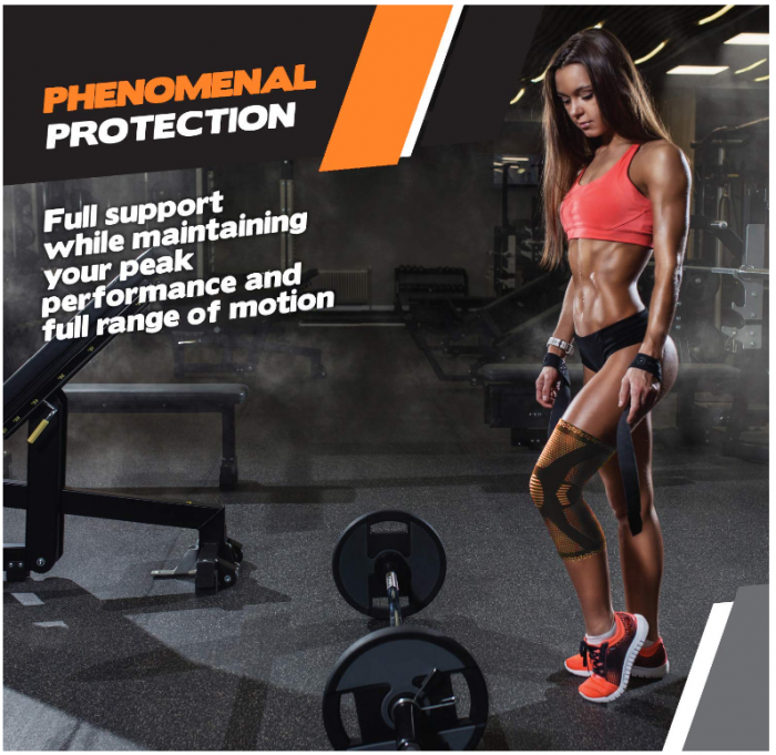 Genunchiere POWERLIX pentru femei bărbați (portocaliu, marime L) [3]