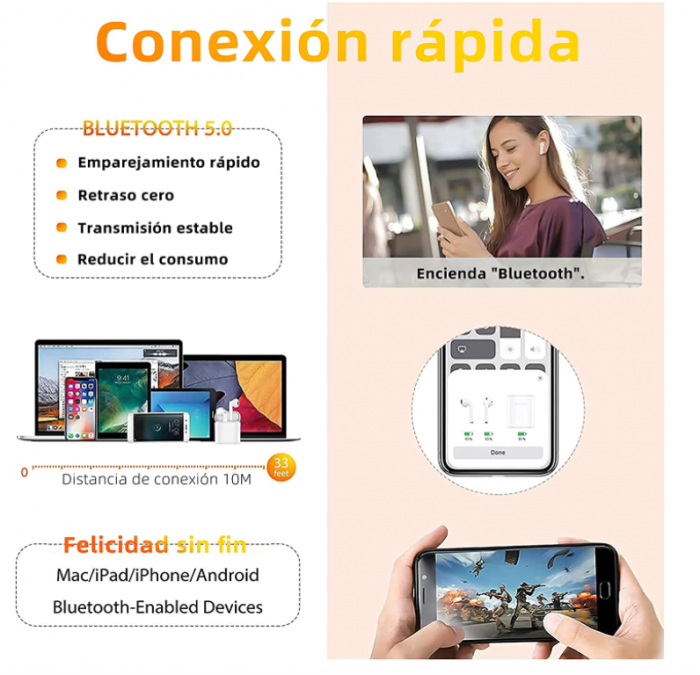 Gnlgnl Căști fără fir IPX7, rezistente la apă [5]