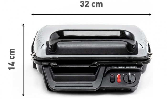 Gratar electric Tefal UltraCompact Health Grill Classic GC305012 2000W, Negru [4]