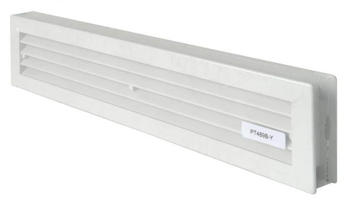 Grilă de ventilație telescopică dreptunghiulară La Ventilazione PT489B-Y PT489B-Y, plastic, alb, 480 x 98 mm [3]