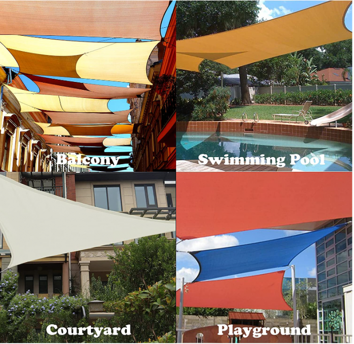 HAIKUS Pânză pentru copertina, 4x4 m, 200GSM HDPE 98%, protectie solara, blocare UV, alb [6]