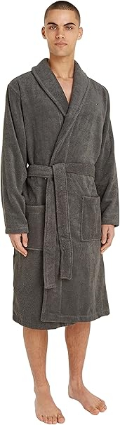 Halat de baie pentru bărbați Tommy Hilfiger, bumbac, gri, S [2]