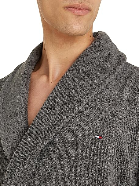 Halat de baie pentru bărbați Tommy Hilfiger, bumbac, gri, S [5]