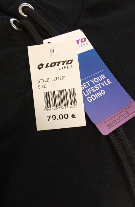 Hanorac cu glugă pentru bărbați Lotto LT1229, negru, L [5]