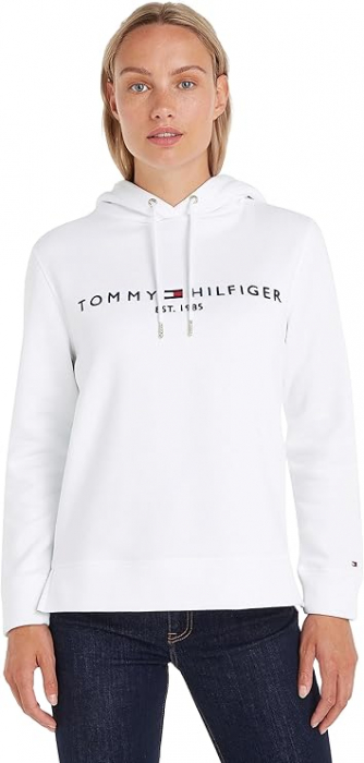 Hanorac cu glugă pentru femei Tommy Hilfiger WW0WW31998 Heritage, alb, S [1]