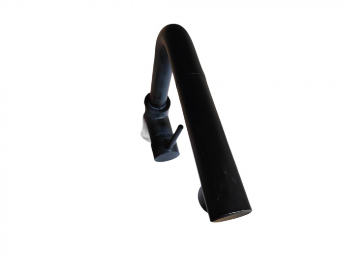 Hapilife Baterie de bucătărie cu cap de duș extensibil, neagră, pivotant 360° [4]