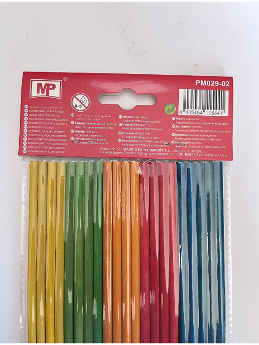 HC Enterprise Set 100 betisoare din lemn, colorate, 5mm [5]