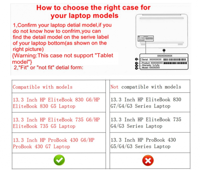 Husă Alapmk pentru laptopul HP EliteBook 830 G5 G6/EliteBook 735 G5 G6 și HP ProBook 430 G6 de 13.3 inchi [3]