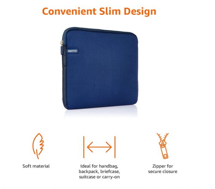 Husă AmazonBasics din neopren pentru laptop de 15,6 inchi/39,6 cm, bleumarin [3]