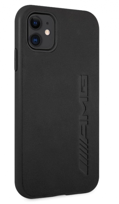 Husă AMG Mercedes AMHCN61DOLBK pentru iPhone 11, piele neagră de 6,1 inci [7]