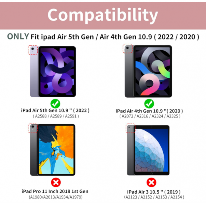 Husă aoub pentru iPad Air a 5-a generație 2022/iPad Air 4 2020, roz deschis [7]