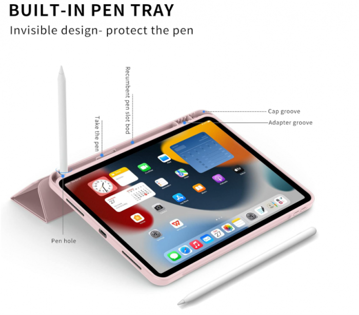 Husă aoub pentru iPad Air a 5-a generație 2022/iPad Air 4 2020, roz deschis [6]