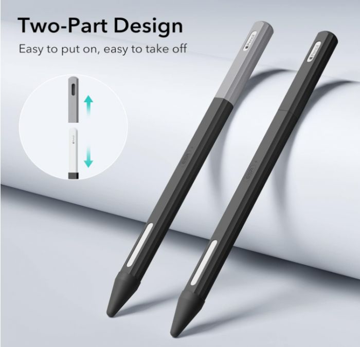 Husa Apple Pencil 2 din silicon ESR Apple Pencil Cover, negru [6]