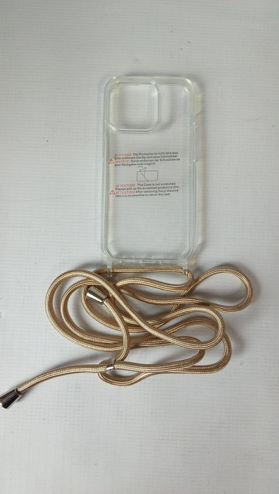 Husă cu șnur Nupcknn pentru iPhone 15 Pro, transparentă [2]