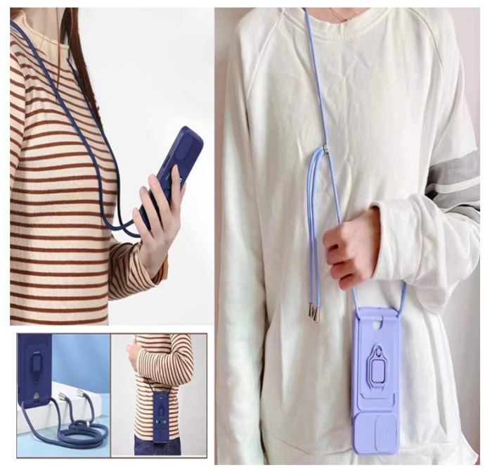 Husă cu șnur Zallagre pentru Samsung Galaxy A22 5G, negru [5]