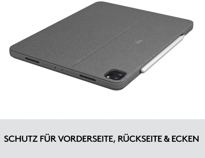 Husa cu tastatură Logitech Combo Touch pentru iPad Pro 12.9 (a 5-a generație - 2021) Aspect QWERTZ german, Gri [8]