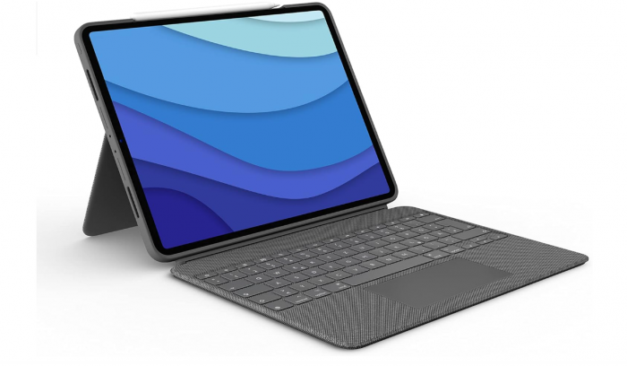 Husa cu tastatură Logitech Combo Touch pentru iPad Pro 12.9 (a 5-a generație - 2021) Aspect QWERTZ german, Gri [1]