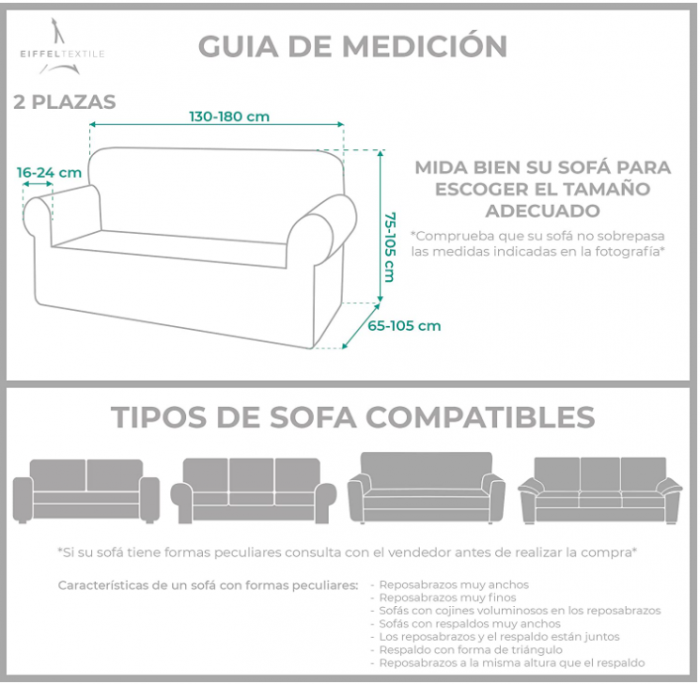 Husă de canapea din textil Eiffel (130-180 cm) [5]