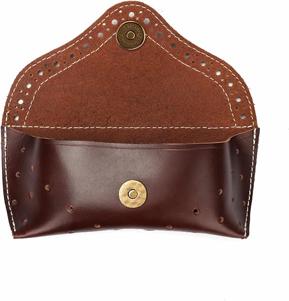 Husa de ochelari din piele naturala Tourbon, maro [3]