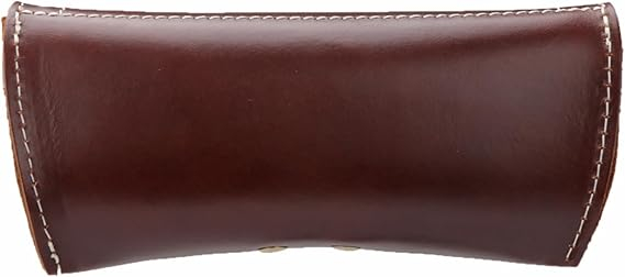 Husa de ochelari din piele naturala Tourbon, maro [2]