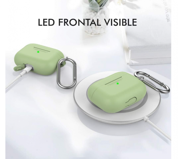 Husă din silicon AHASTYLE pentru Apple AirPods Pro 2019, verde [4]
