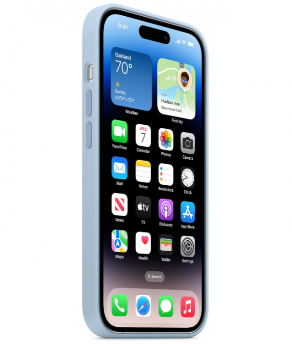 Husă din silicon Apple cu MagSafe pentru iPhone 14 Pro, albastru [7]