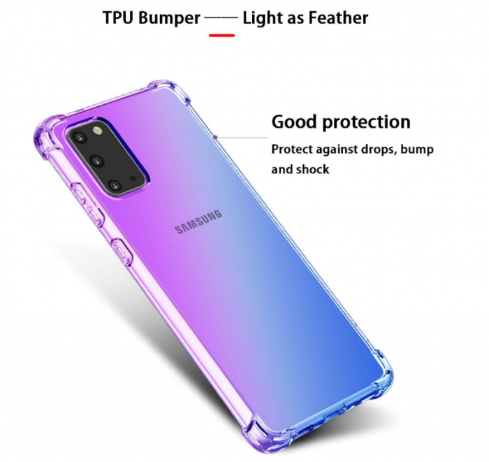 Husă din silicon HAOTIAN pentru Samsung Galaxy A31, violet/albastru [5]