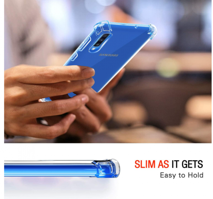 Husă din silicon Ivoler pentru Samsung Galaxy A70, transparentă [7]