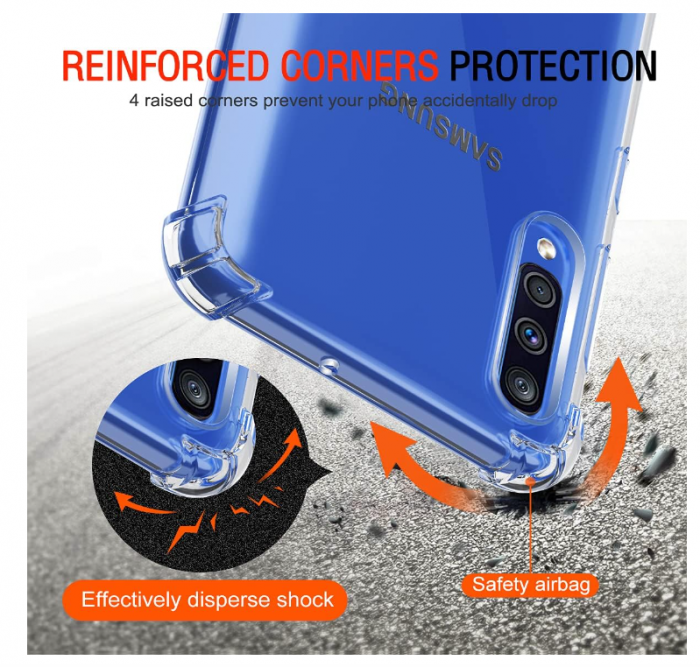 Husă din silicon Ivoler pentru Samsung Galaxy A70, transparentă [3]