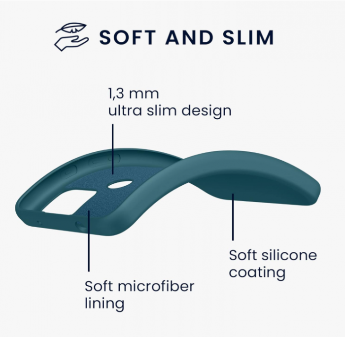 Husa din silicon Kwmobile pentru Google Pixel 4a 5G, albastru mat [3]
