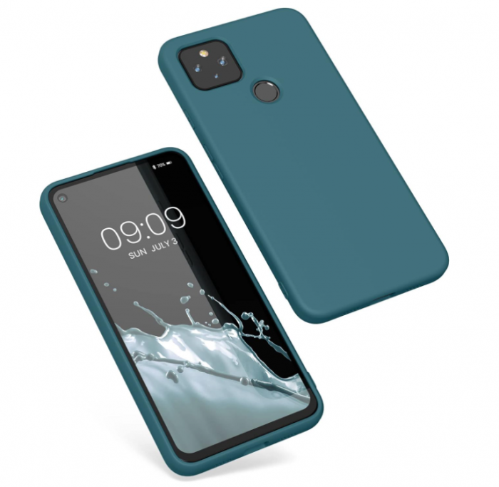 Husa din silicon Kwmobile pentru Google Pixel 4a 5G, albastru mat [6]
