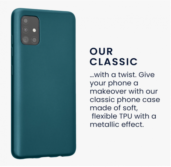 Husa din silicon kwmobile pentru Samsung Galaxy A5, Albastru Caraibe metalic [4]