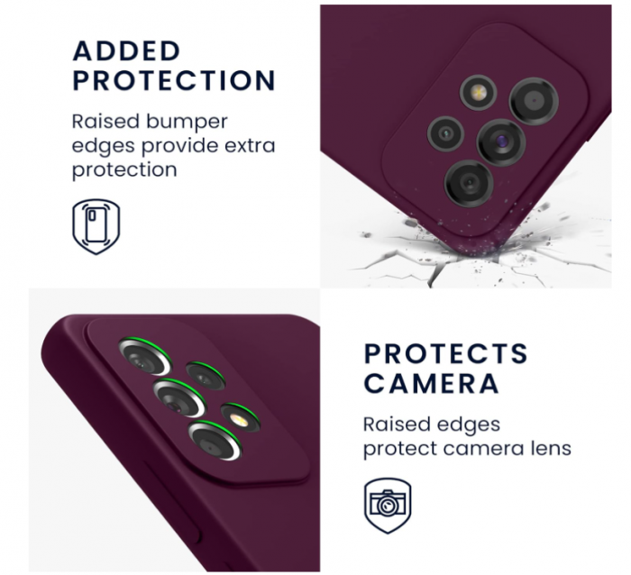 Husa din silicon Kwmobile pentru Samsung Galaxy A53 5G, Bordeaux [5]