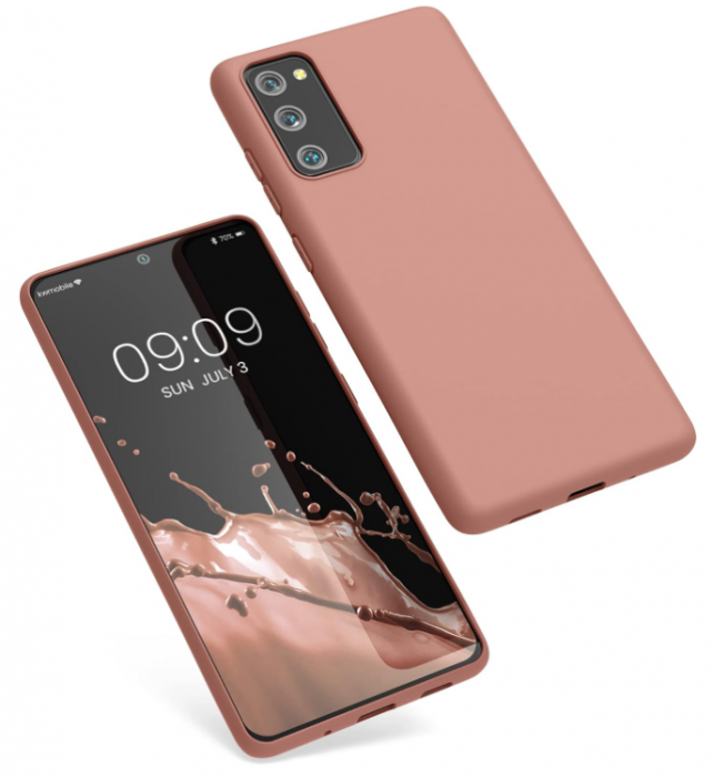 Husa din silicon Kwmobile pentru Samsung Galaxy S20 FE, roz trandafir [7]